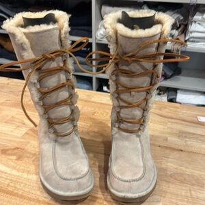 Lace up Tall Ugg Boots- excellent condition
